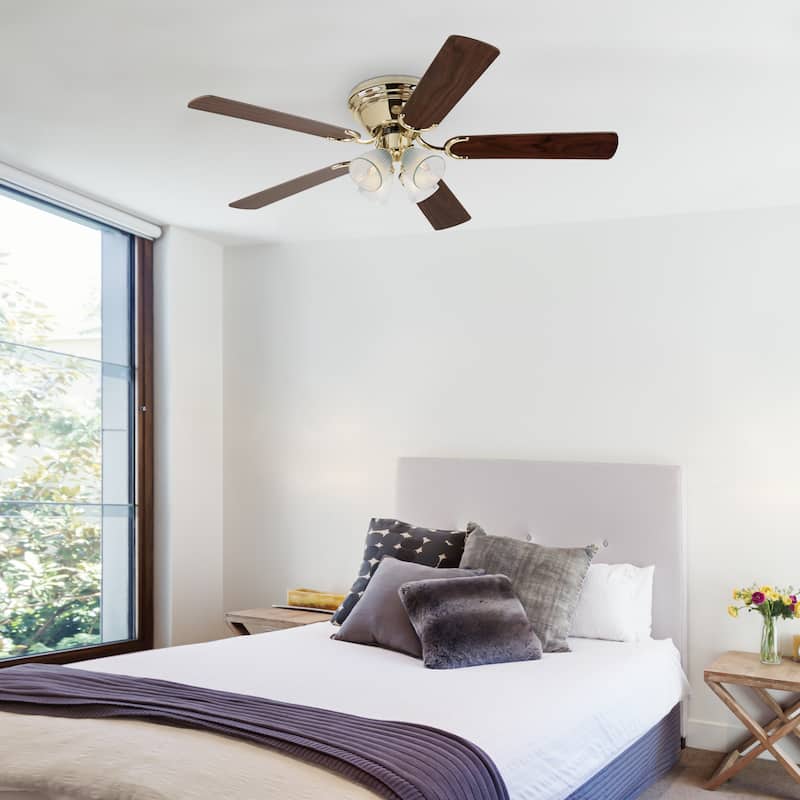 Westinghouse Lighting Contempra IV 52-Inch 5-Blade Indoor Ceiling Fan with Dimmable LED Light and Frosted Ribbed Glass
