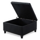 preview thumbnail 10 of 32, Large Square Storage Ottoman with Wooden Legs