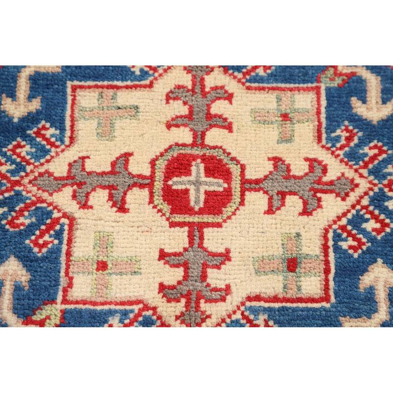 Traditional Red Kazak Foyer Rug Handmade Wool Carpet - 2'8" x 3'10"