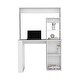 preview thumbnail 4 of 11, Small Space Desk with Hutch and Ample Storage Shelves, 38.8" Wide