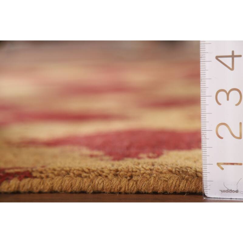 Hand Knotted Oriental 100% Wool Carpet Modern All-Over Yellow & Gold Gabbeh Area Rug - 7' 9'' X 5' 0''