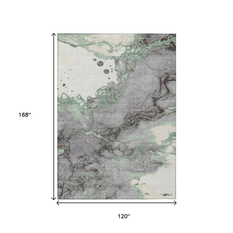 HomeRoots Abstract Transitional Rectangle Outdoor Rug