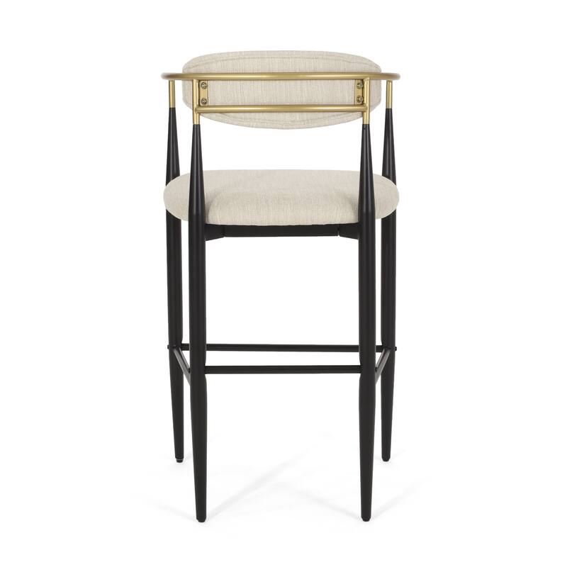 Barstools Set of 2, Counter Height Upholstered Bar Stools with Backs and Iron Legs for Kitchen Island, 260LBS Weight Capacity
