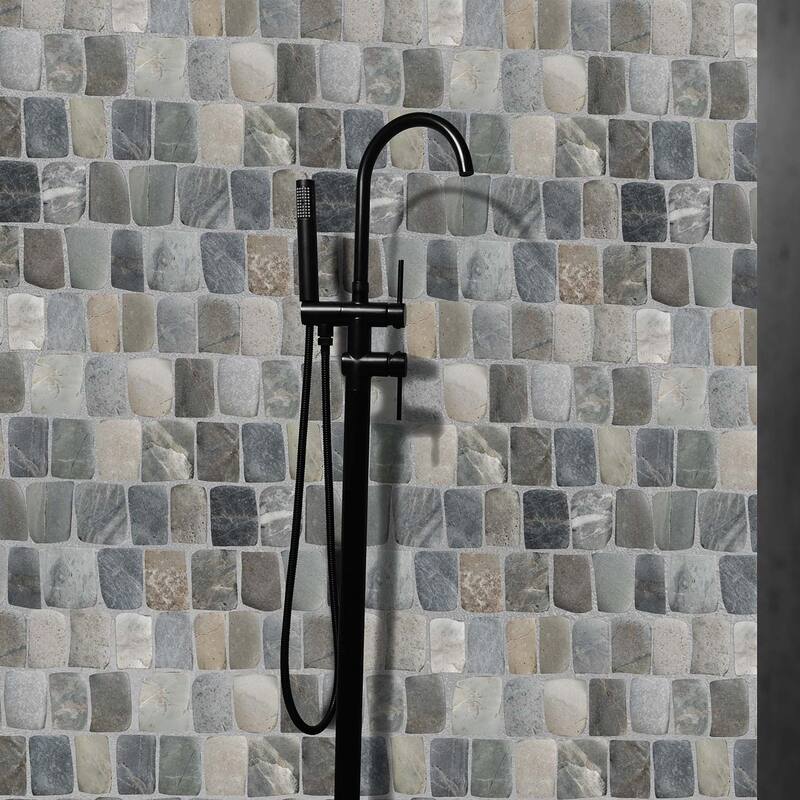 Canine Mix Pebble Mosaic Tiles for Backsplash Kitchen and Bathroom Wall (12" X 12") 5 tiles per case - Case (5 Tiles)