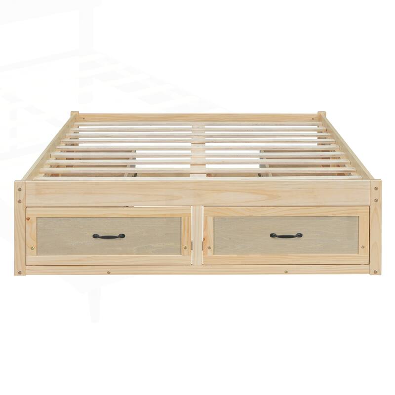Sophisticated Platform Bed with Abundant Storage and Stylish Design