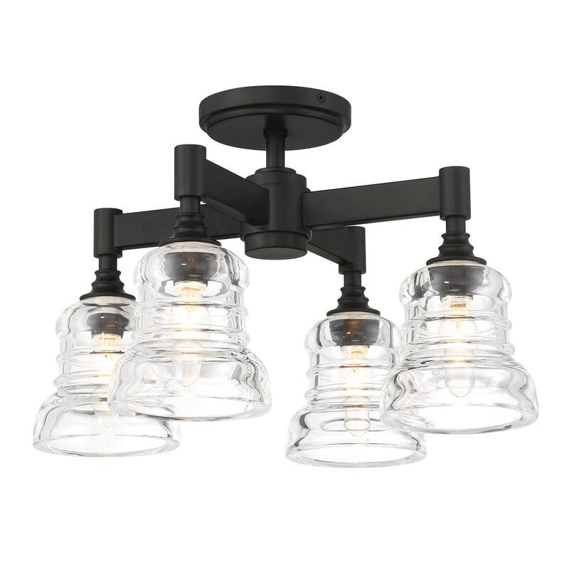 Crystorama Lighting Group GRG-1045 Gregory 4 Light 17" Wide Semi-Flush