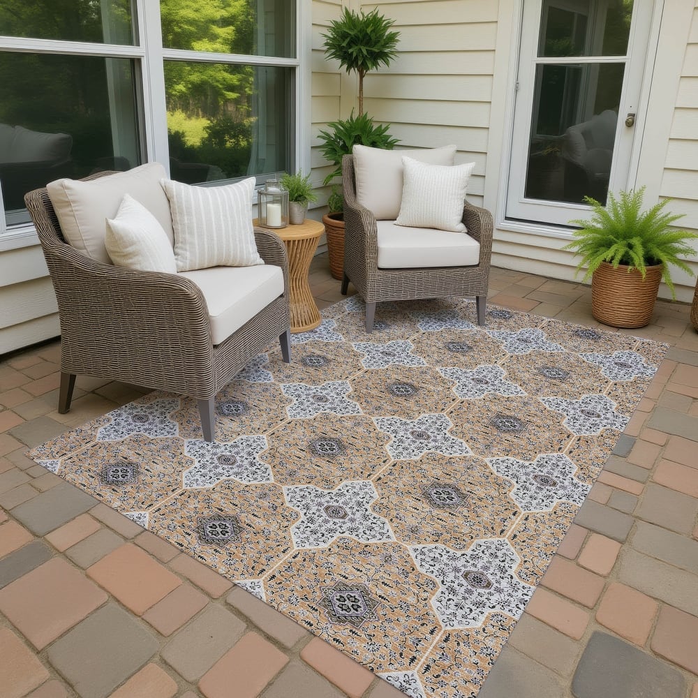 Machine Washable Indoor/ Outdoor Traditional Taylor Chantille Rug