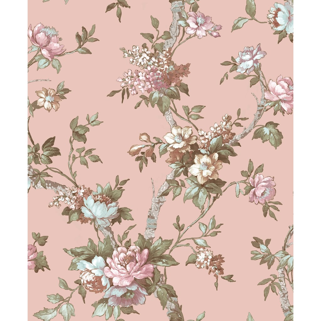 Galerie Wallcoverings Cottage Chic Trailing Floral Motif ECODECO Material Matte Wallpaper Roll