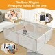 preview thumbnail 3 of 5, Infant 79"x63" 4-Panel Baby Playpen Spacious & Secure Foldable Playard White