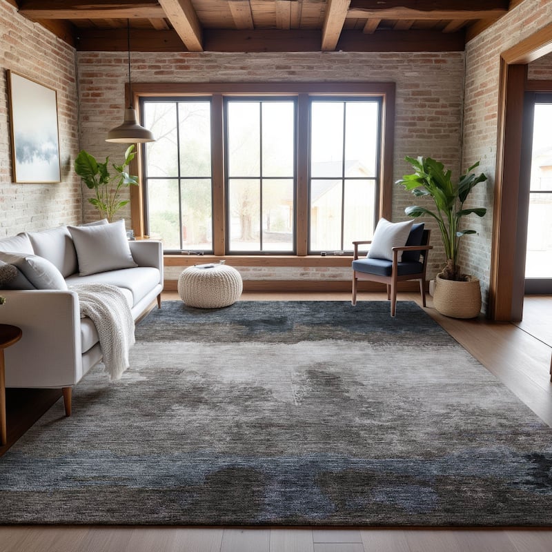 Premium Washable Super Soft Modern Chic Mayfield Rug - Gray - 3' x 5'