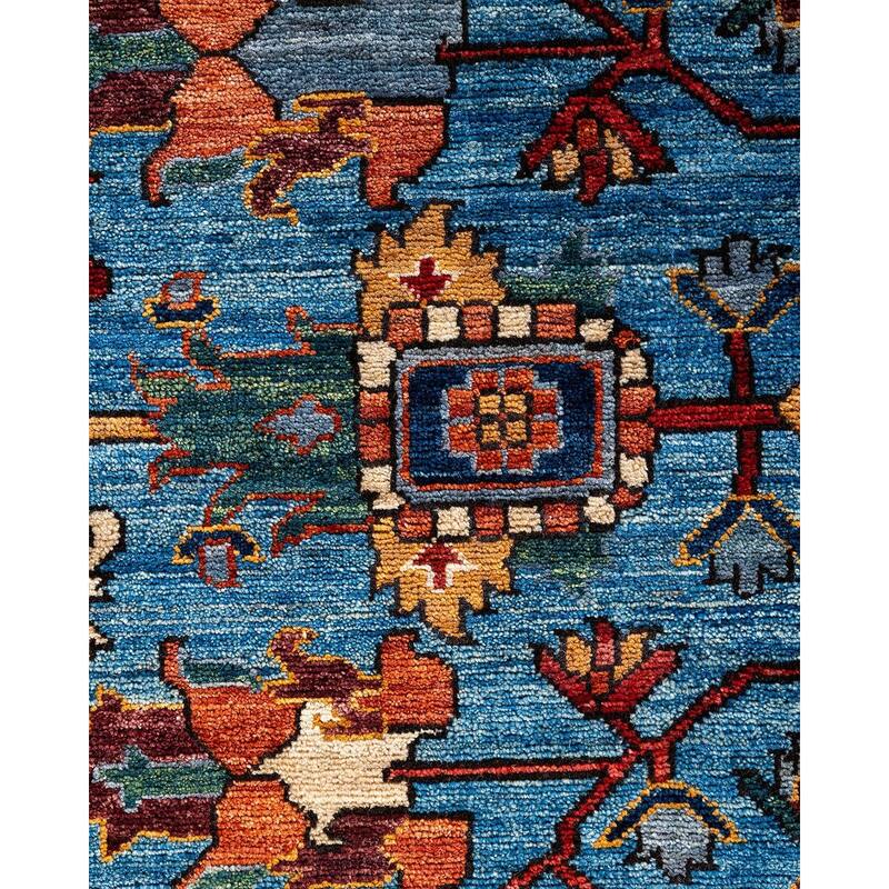 Serapi One-of-a-Kind Hand-Knotted Area Rug - Light Blue, 8' 2" x 9' 8" - 8' 2" x 9' 8"