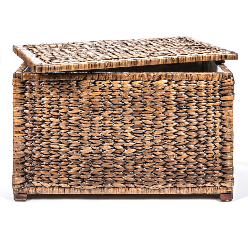 happimess Anada Wicker Weave 30" Storage Trunk, Natural