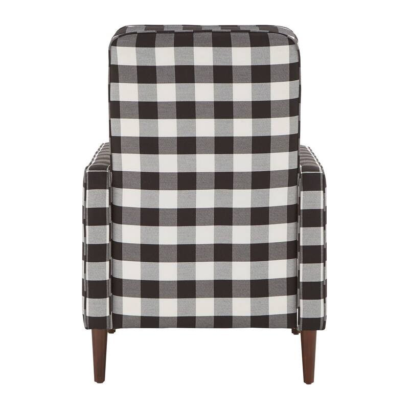 Ada Black and White Buffalo Check Plaid Accent Chair by iNSPIRE Q Classic