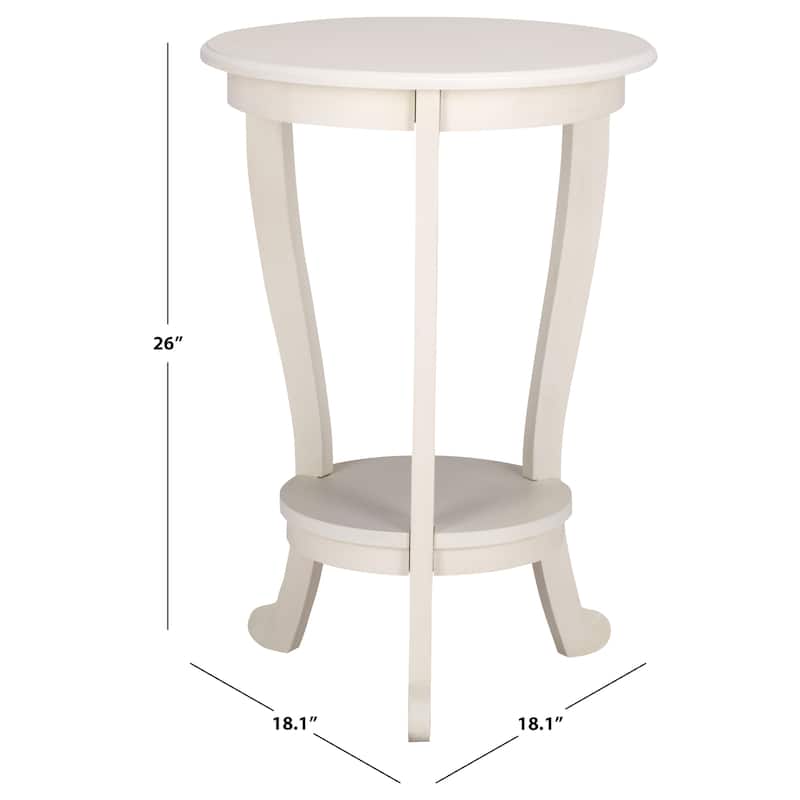 SAFAVIEH Carlotta Grey Pedestal Side Table - 18.1" x 18.1" x 26" - 18"W x 18"D x 26"H
