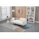 preview thumbnail 4 of 115, Velvet Loveseat Sofa Bed with 2 Pillows, Mid Century 2-Seat Couches Convertible Sofa Bed for Living Room, Bedroom,Office