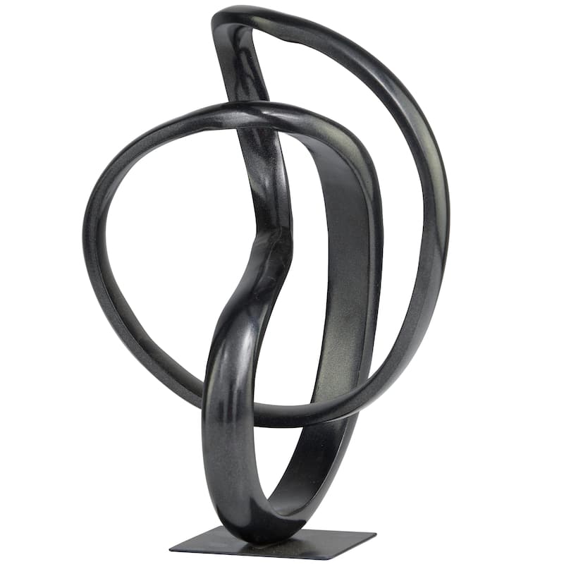 Minimalist Aluminum Metal Abstract Sculpture - Gold or Dark Gray