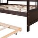 preview thumbnail 18 of 25, Modern Simple Full Size Wood Daybed w/ Twin Size Trundle Bunk Bed Frame for Kids, Teens No Box Spring Needed, Easy Assembly