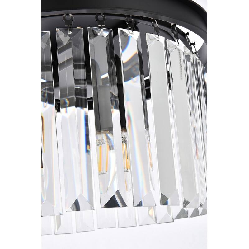 Royce Edge 3-Light Matte Black Flush Mount