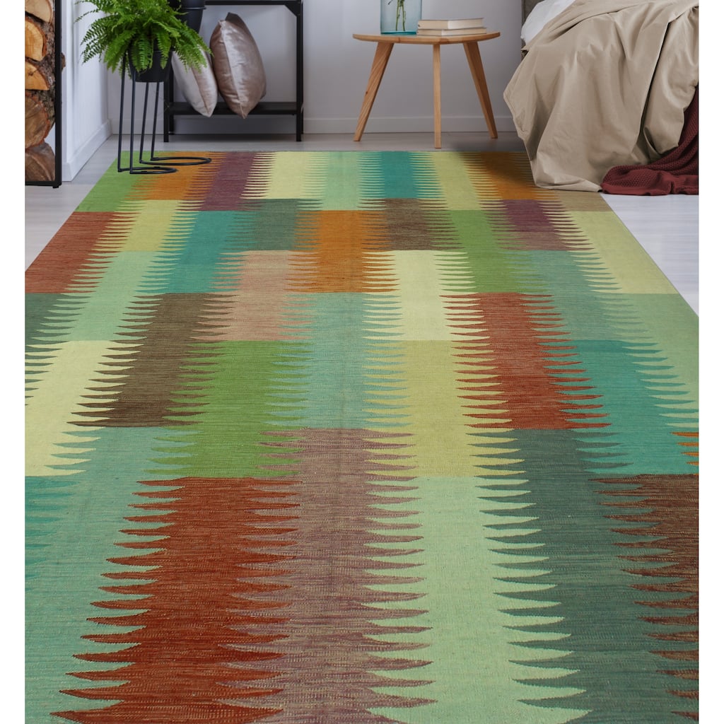 Winchester Flatweave Rayhana Purple/Burgundy Rug - 8'11" x 11'11"