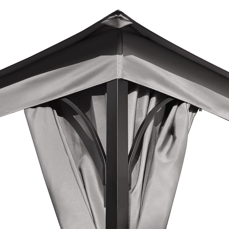 Roomfitters 10x10 FT Outdoor Gazebo with Double Roofs, Canopy, Mosquito Netting & Privacy Screens for Shade or Rain