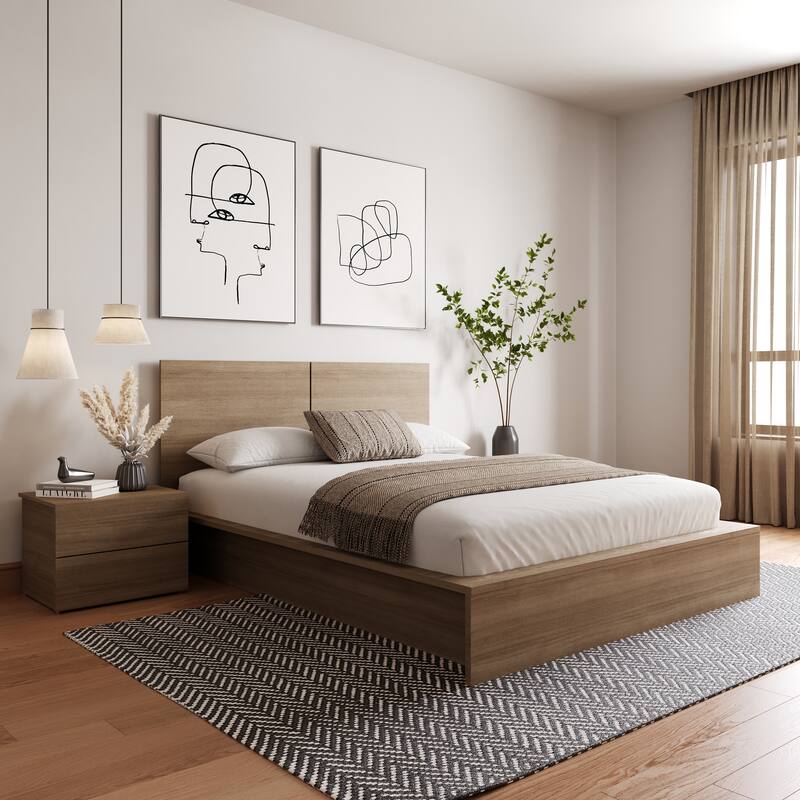 James 3-Piece Bedroom Set with Bed, Headboard, and Nightstand