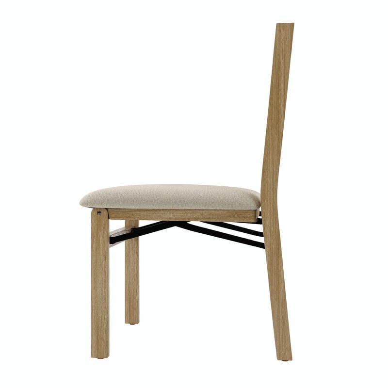 X-Back Scandinavian Dining Chairs, Set of 2 Upholstered Wooden Chairs for Kitchen, Dining Room