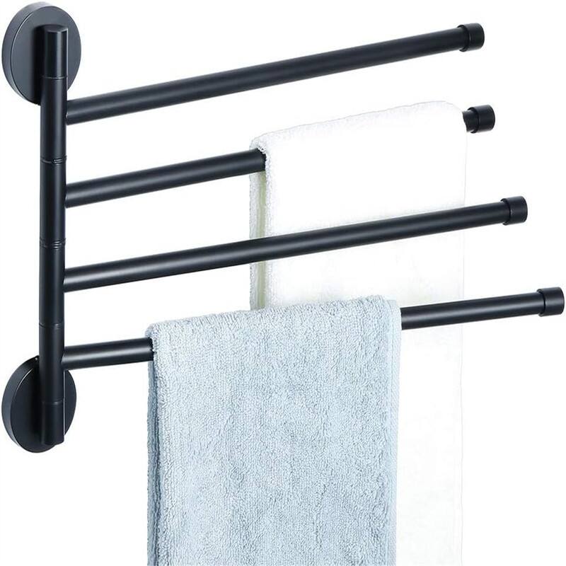 Folding 3 Arms Hand Towel Bars Towel Hanger for Bathroom - 15.4"L x 9.6"W x 1"H