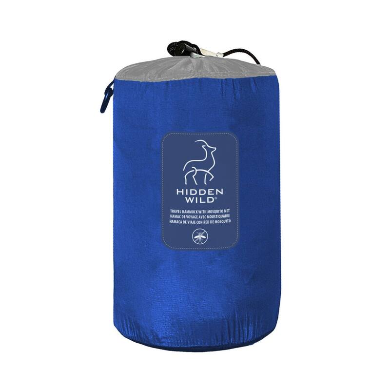Hidden Wild Travel Hammock with Bug Net - 9.75' - Blue