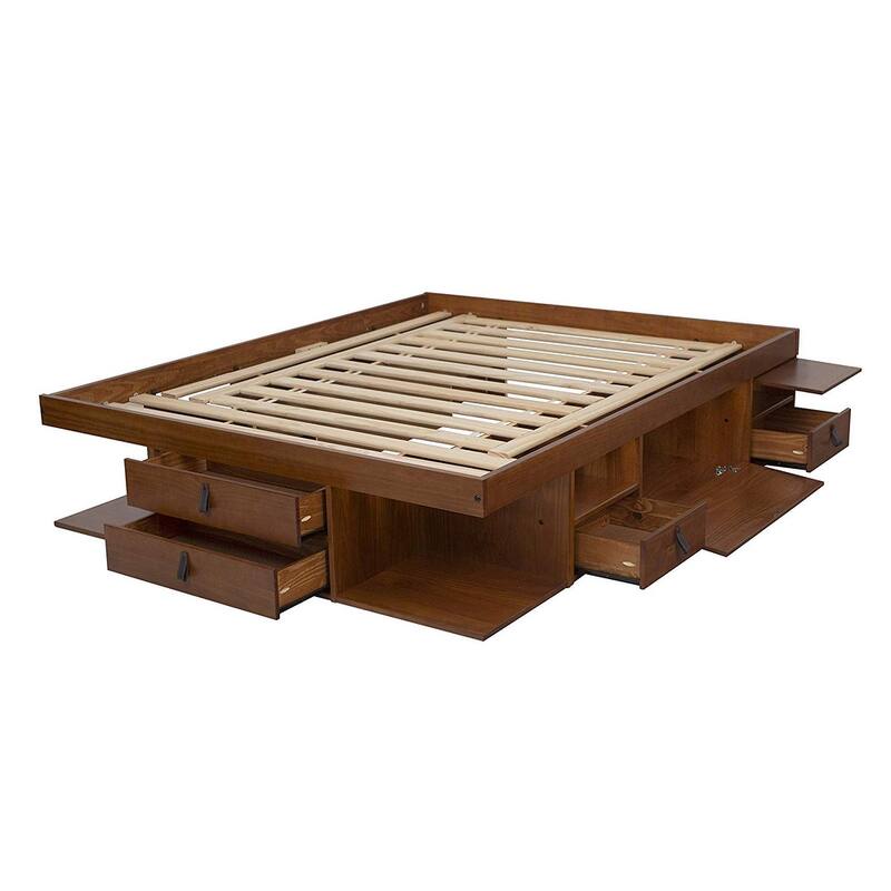 Copper Grove Rivne Storage Platform Bed with Drawers and Shelves