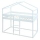 preview thumbnail 3 of 7, White Twin over Twin Wood Bunk Bed with Tent & Under Bed Space