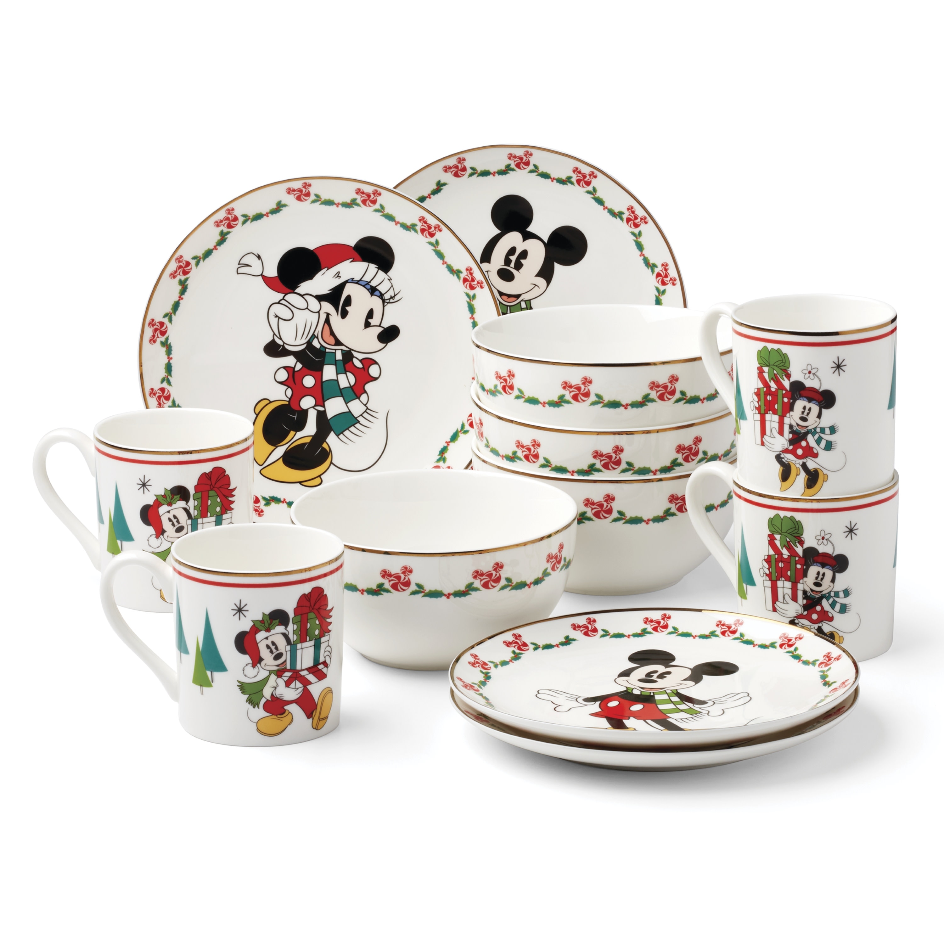 Lenox Disney Holiday 12-Piece Dessert Set