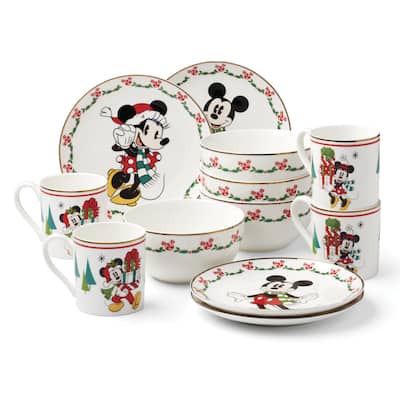 Lenox Disney Holiday 12-Piece Dessert Set