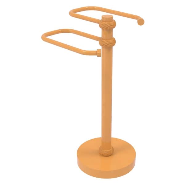 Allied Brass Free Standing Two Arm Guest Towel Holder in Polished Chrome Allied Brass Free Standing Two Arm Guest Towel Holder in Polished Chrome