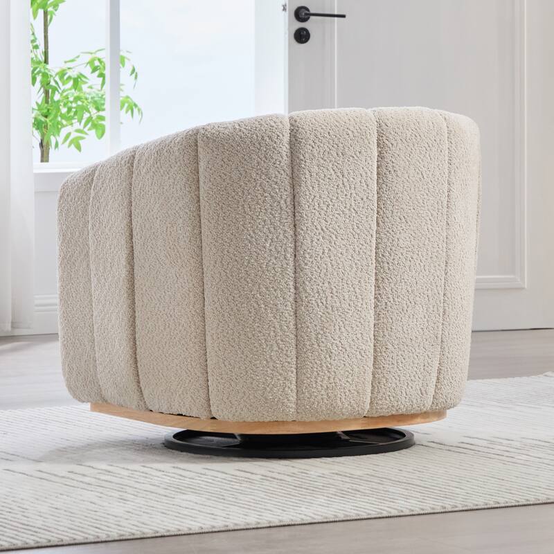 32.3" W Modern Swivel Accent Chair,Chenille Single Sofa Seating