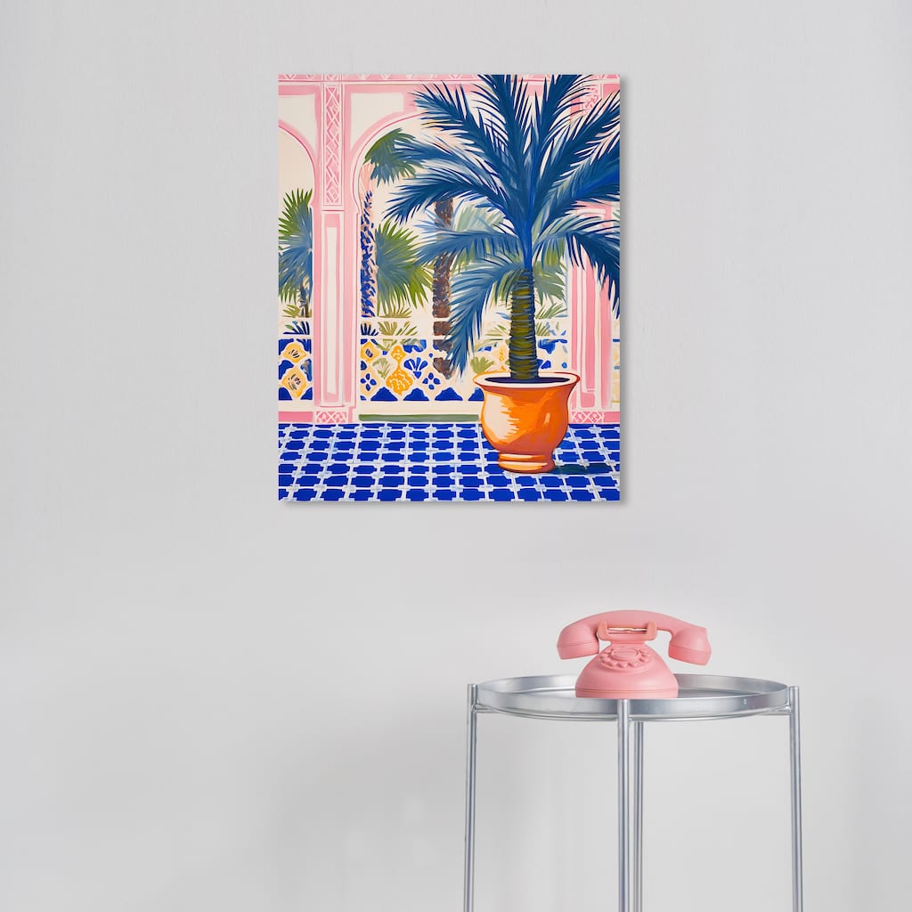 Wynwood Studio Canvas Architecture and Buildings Porticos I Blue and Sapphire Blue Modern & Contemporary Wall Art Canvas Print