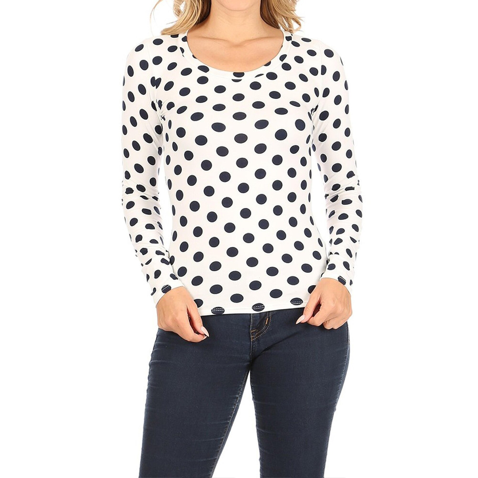 polka dot tunic top