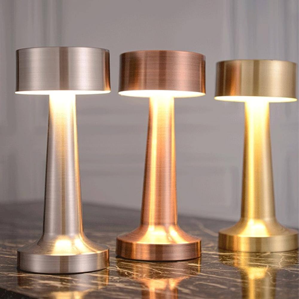 Modern Touch-Sensitive LED Table Lamp with Adjustable Brightness
