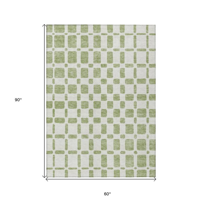 HomeRoots Geometric Transitional Rectangle Outdoor Rug