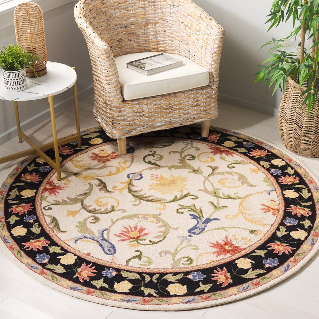 SAFAVIEH Handmade Chelsea Mahvash Floral Wool Rug
