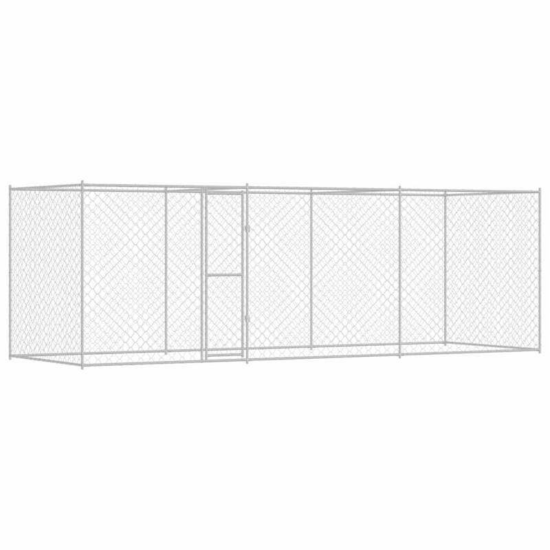 Dog Cage Silver 400/600/800 x 200 x 256 cm Galvanised Steel