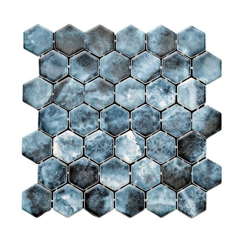 The Tile Life Eterna Hex 2x2 Glass Floor, Wall & Backsplash Tile