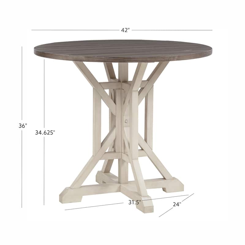 Belsey Round Solid Wood Counter Table