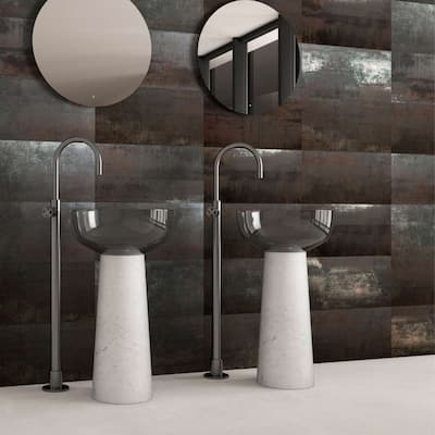 Metallica 12x24 Graphite Semi Polished Porcelain Tile - Floor, Wall - Large Format