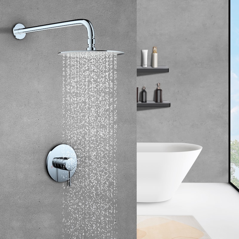 Topcraft 12" Rainfall Wall Mounted Showerhead with Single-handle - 12*12