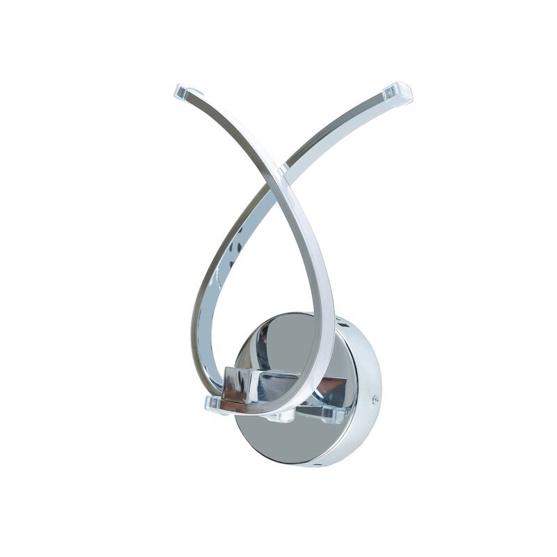 2-Light Chrome Wall Sconce With Acrylic Diffusers