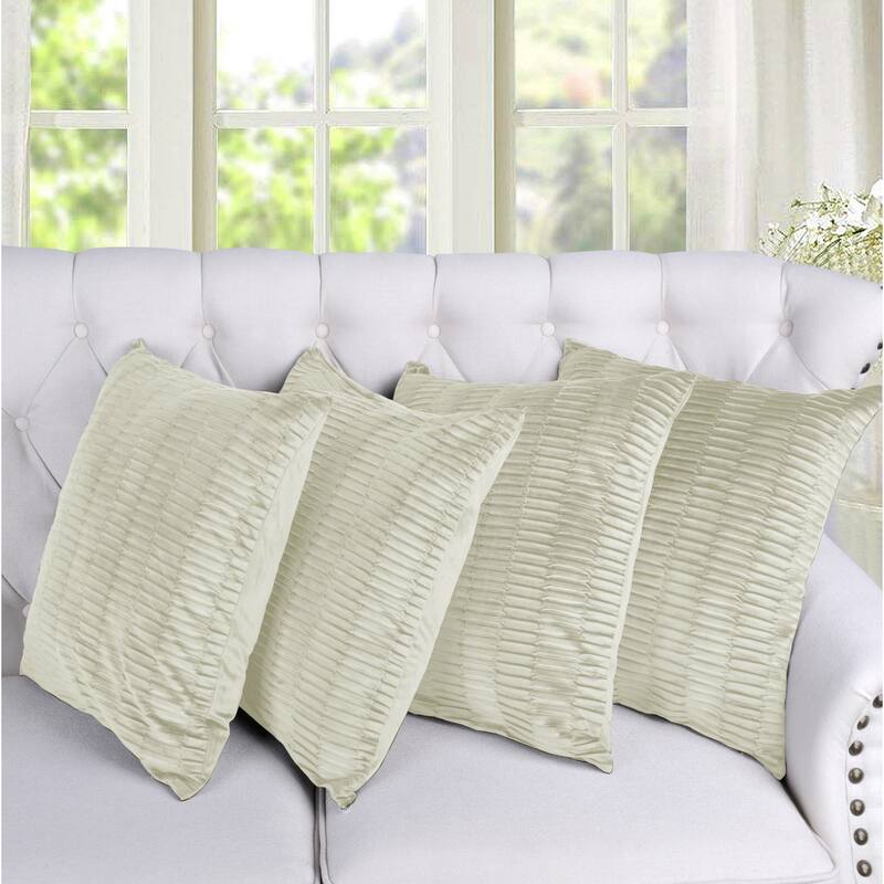 Agnew Pleated Velvet Decorative Throw Pillow Cover Set, NO INSERT