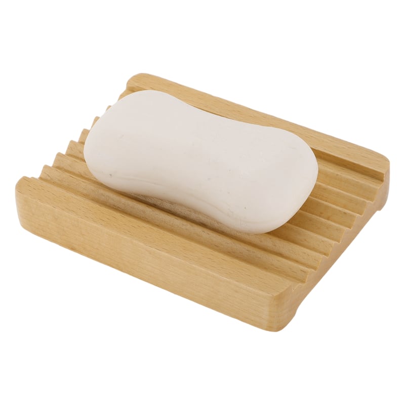 Portable Square Soap Dish for Bathroom for Kitchen 5.08"x3.7"x0.79" Brown 1 Pc