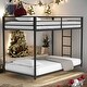 preview thumbnail 1 of 20, Twin over Twin Bunk Bed With Exchangeable Ladder Black