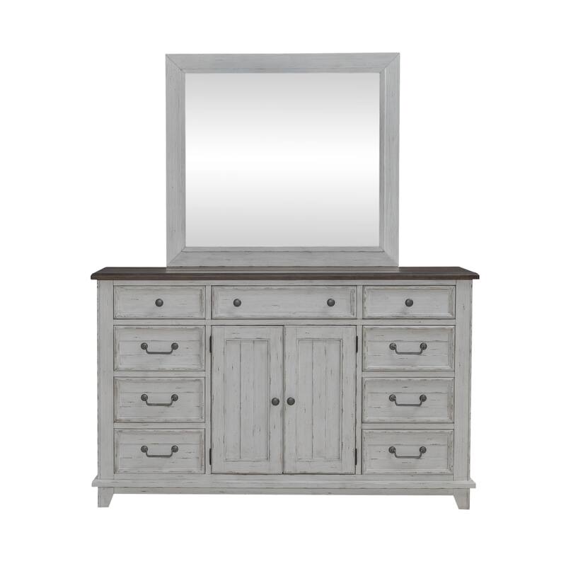 Liberty Furniture River Place Panel Bed, Dresser & Mirror, Chest, Night Stand - King, Queen