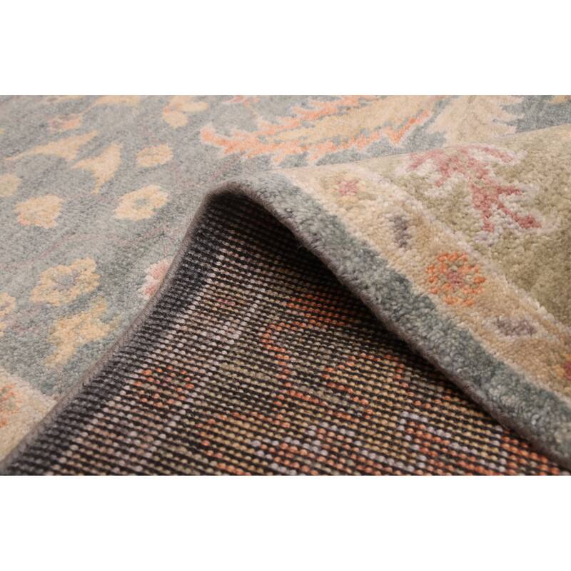 ECARPETGALLERY Hand-knotted Modern Oushak Dark Teal Wool Rug - 8'0 x 9'11